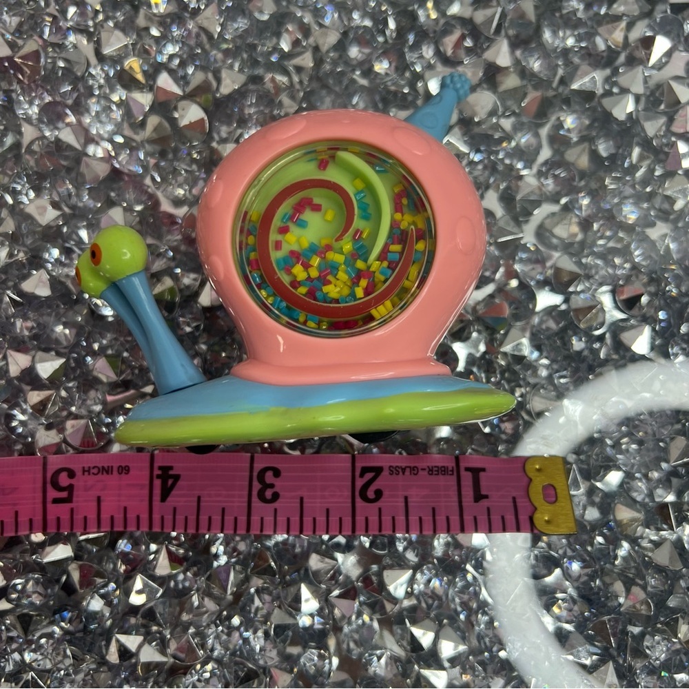 SpongeBob Garry toy 2002 Squarepants Pink & Blue Snail Rattle Toy - Picture 7 of 7
